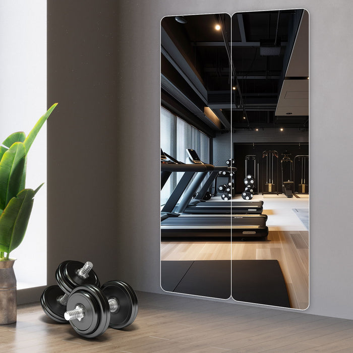 Modern Frameless Full Body Mirror With Explosion Proof Glass - Clear