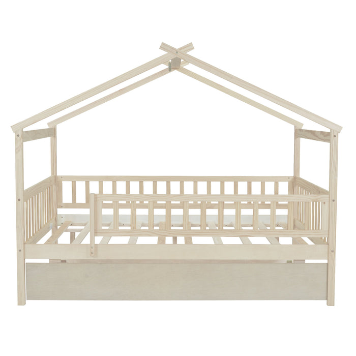 Creativity House Bed With Twin Size Trundle