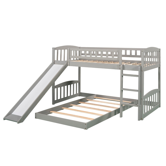 Functional Bunk Bed With Convertible Ladder And Slide