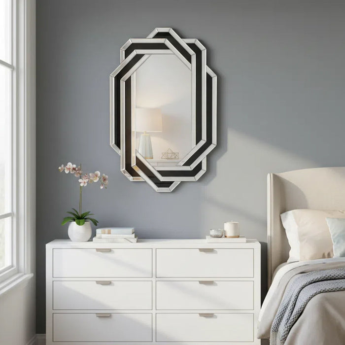 Diamond Wall Mirror - Silver