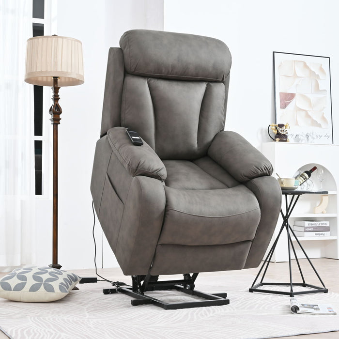Lift Chair Recliner For Elderly Power Remote Control Recliner Sofa Relax Soft Chair Anti - Skid Australia Cashmere Fabric Furniture Living Room (Dark Gray)