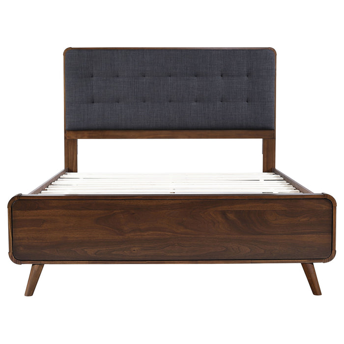 Robyn Wood Full Platform Bed Dark Walnut