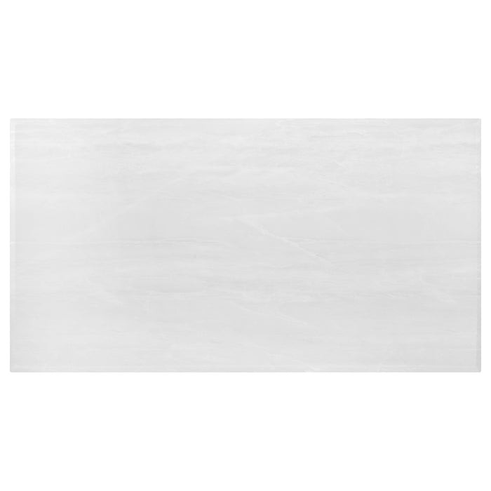 Allessandra - Rectangular U-Shaped Base Dining Table - White / Silver