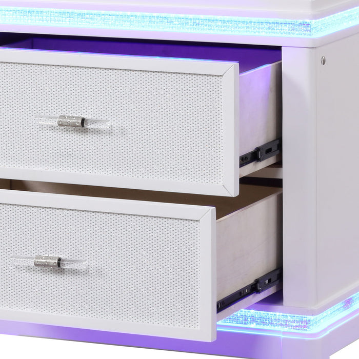 Opium - 2 Drawer Nightstand - White