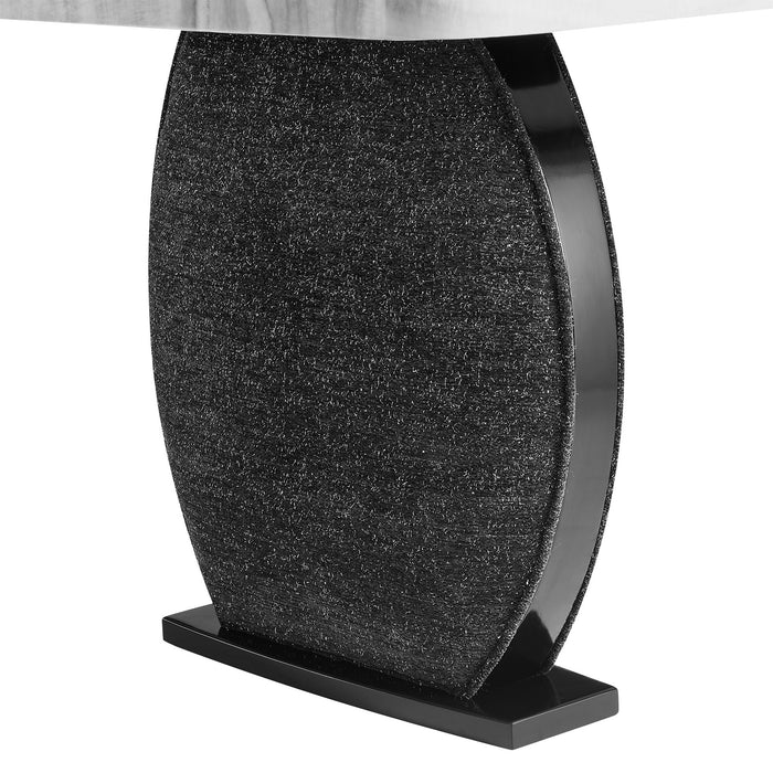 Dining Table With Upholstered Legs - Black