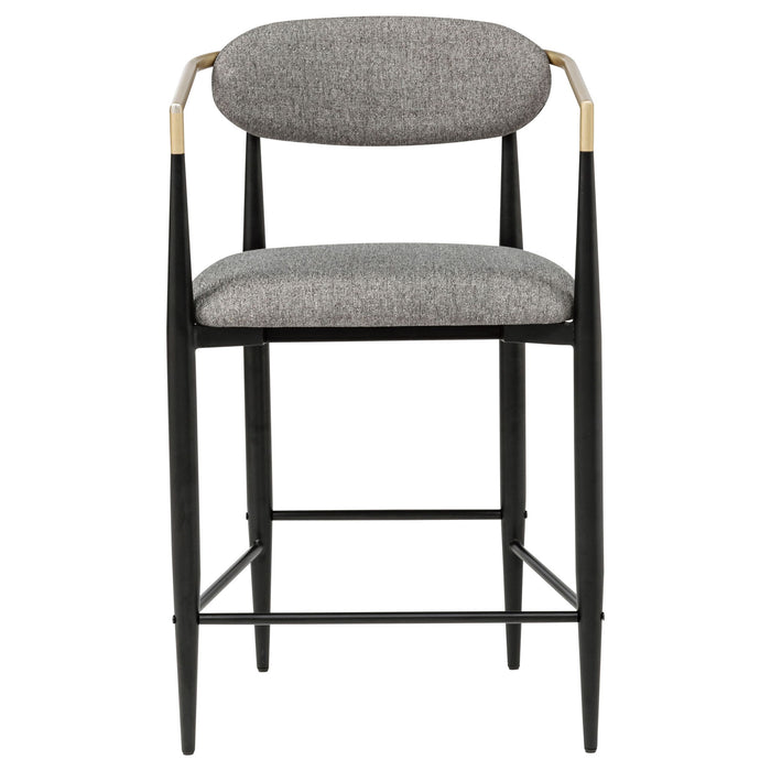Tina Fabric Upholstered Counter Chair Dark Grey (Set of 2)
