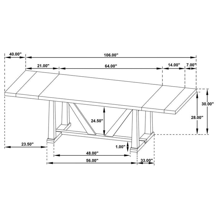 Middleton - 106" Extension Leaf Dining Set