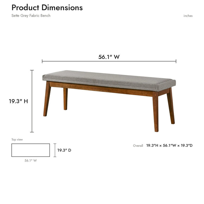 Warren - Bench - Brown / Light Gray