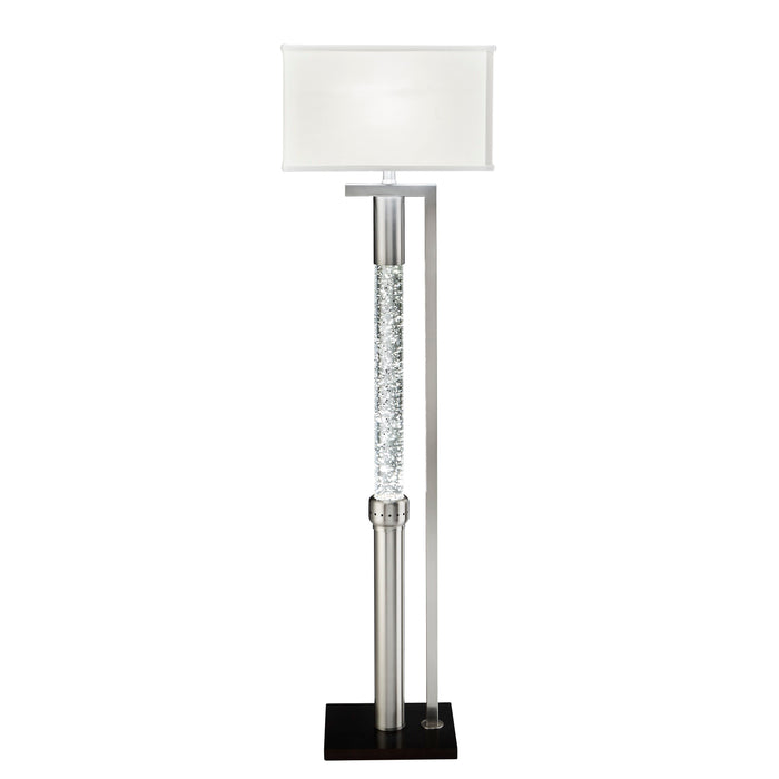Luxurious Water Dancing Light Floor Lamp Satin Nickel Finish Metal Sparkling Decorative Designer Lamp Living Room Lamp