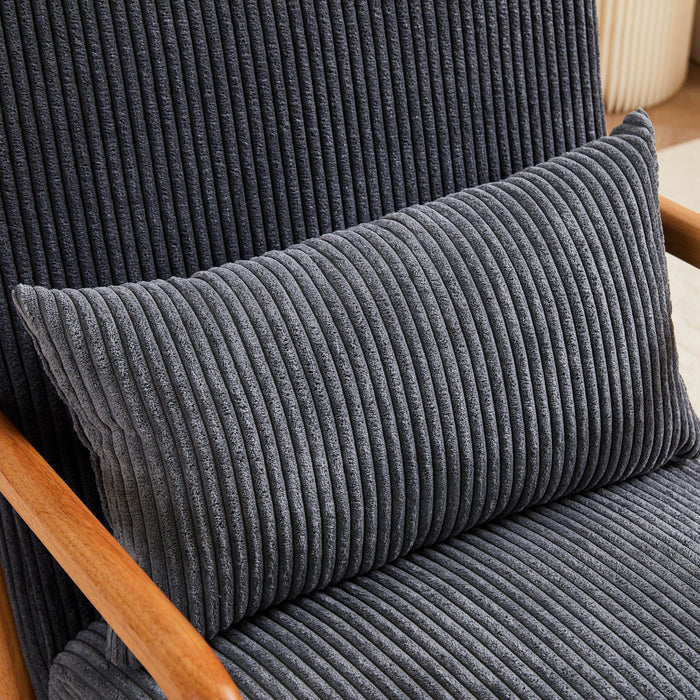 Accent Arm Chair With Pillow Upholstered