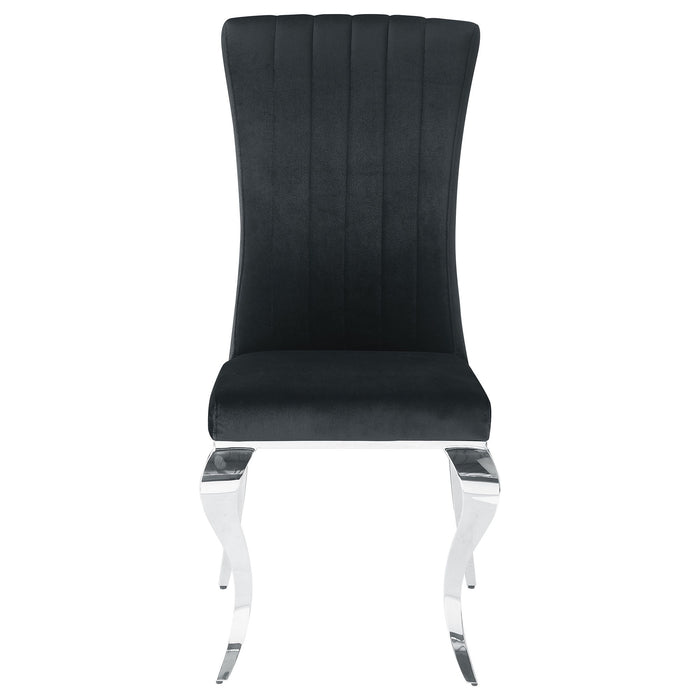 Betty Velvet Upholstered Dining Side Chair Black (Set of 4)