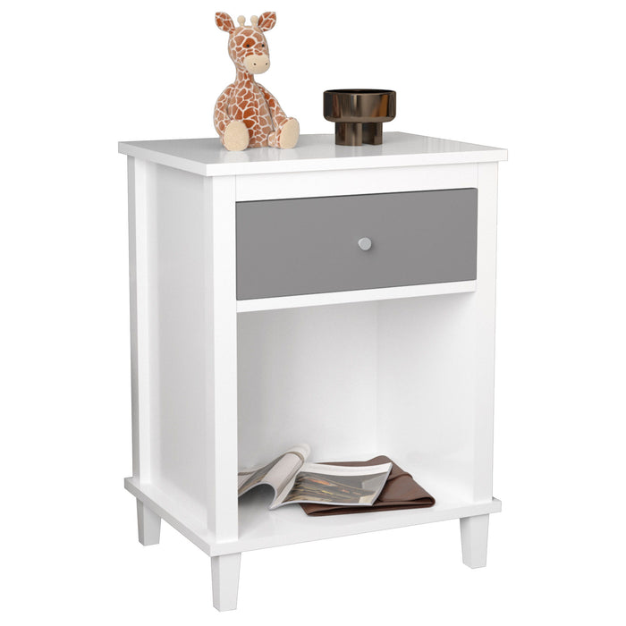 Nightstand With 1 Drawer 1 Shelf