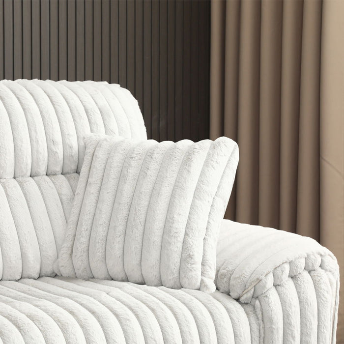 Jaya - Power Motion Sofa With Sleeper & USB Port - Mondo Gray Corduroy