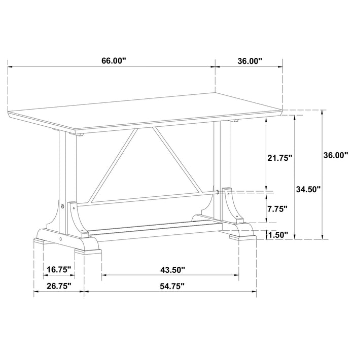 Tremont - Counter Height Dining Table - White
