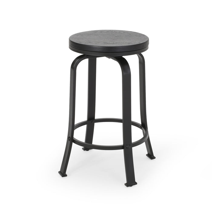 Modern Industrial Counter Stool Set With Swivel Function