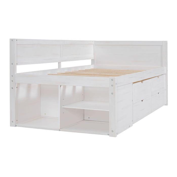 Daybed With Drawers And Shelves