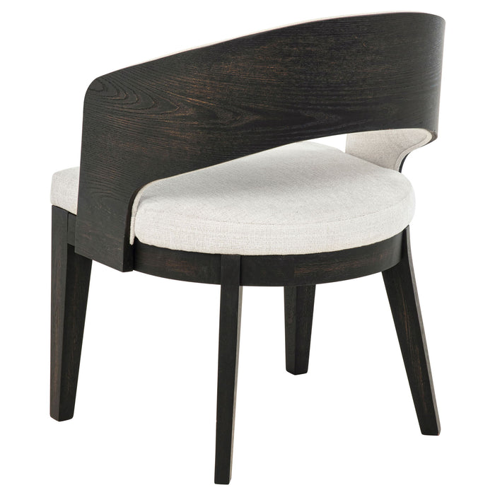 Leandro Upholstered Dining Arm Chair Cream (Set of 2)