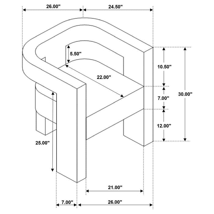 Petra - Boucle Upholstered Accent Side Chair
