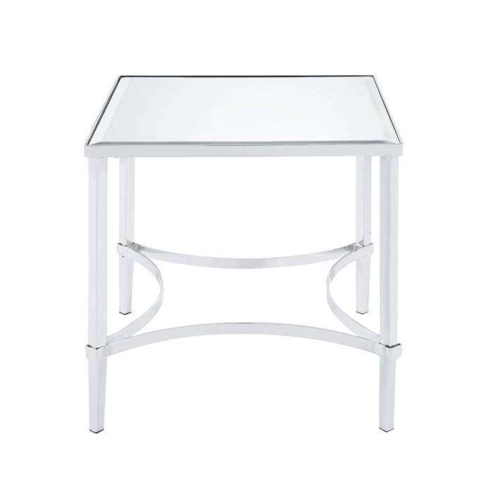Petunia - End Table - Mirrored & Chrome
