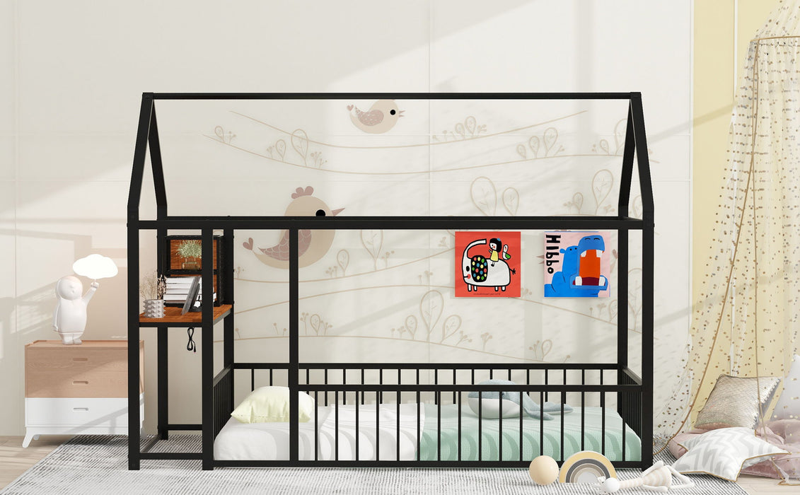 House Frame With Desk, Shelves, Power Outlets And USB Ports