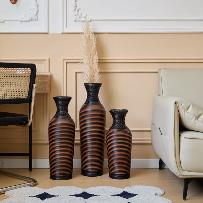 Classic And Neat Floor Vase, High Independent Flower Stand (Set of 3)