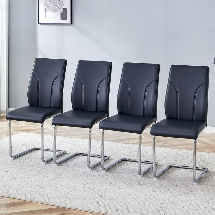 Modern Dining Chairs With High Backrest And Sturdy Legs