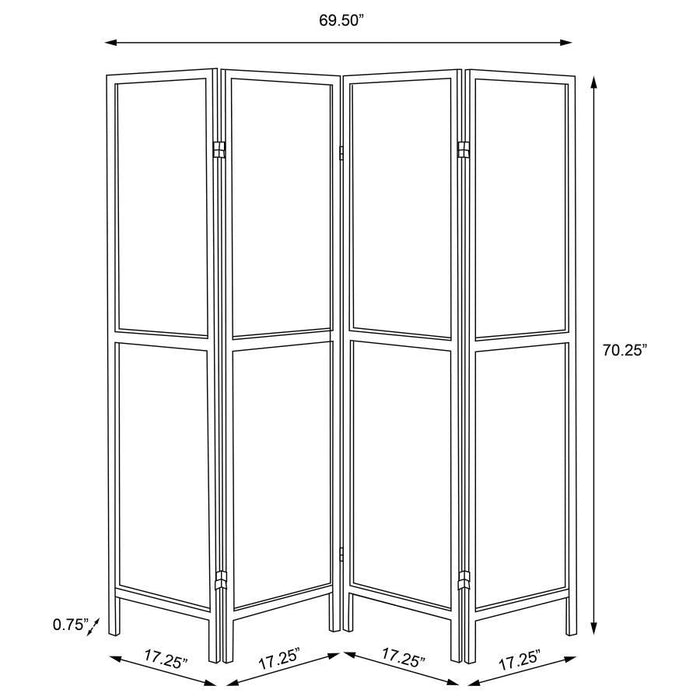 Mattison - 4-Panel Room Divider Folding Shoji Screen