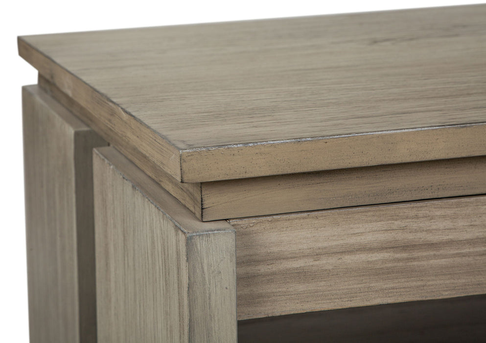 Conrad - Rectangular Lift Top Storage Cocktail Table With Casters - Stone Harbor Grey