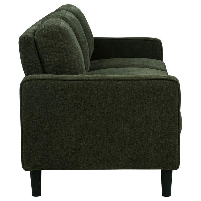 Ruth 2-piece Fabric Upholstered Track Arm Sofa Matcha Green
