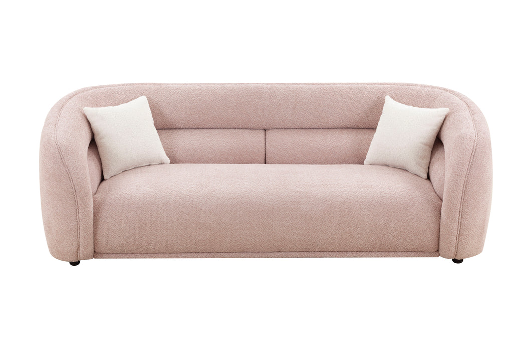 Mid Century Modern Curved Living Room Sofa - Pink