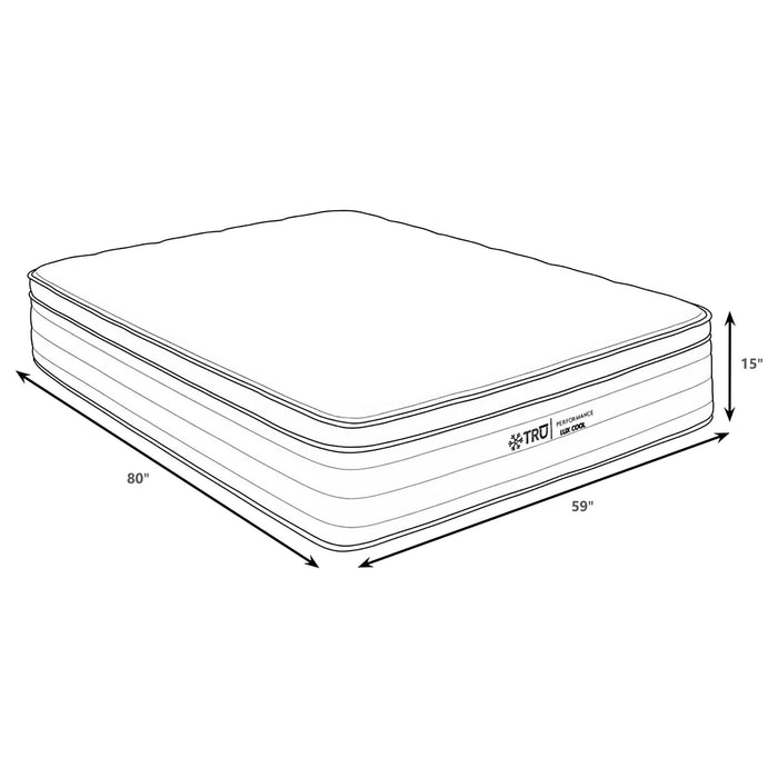 Montlake 15-inch Queen Cool Euro Top Foam Hybrid Mattress