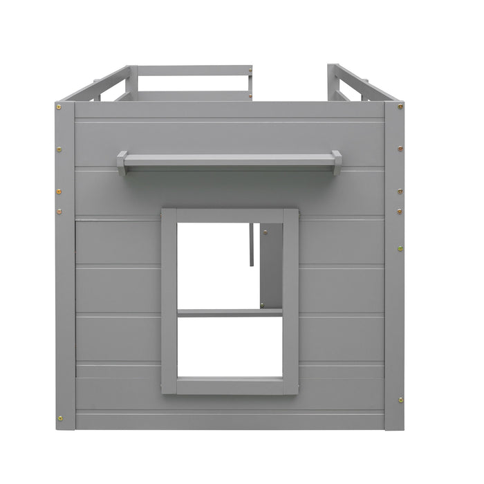 Loft Bed With Cabinet And Shelf