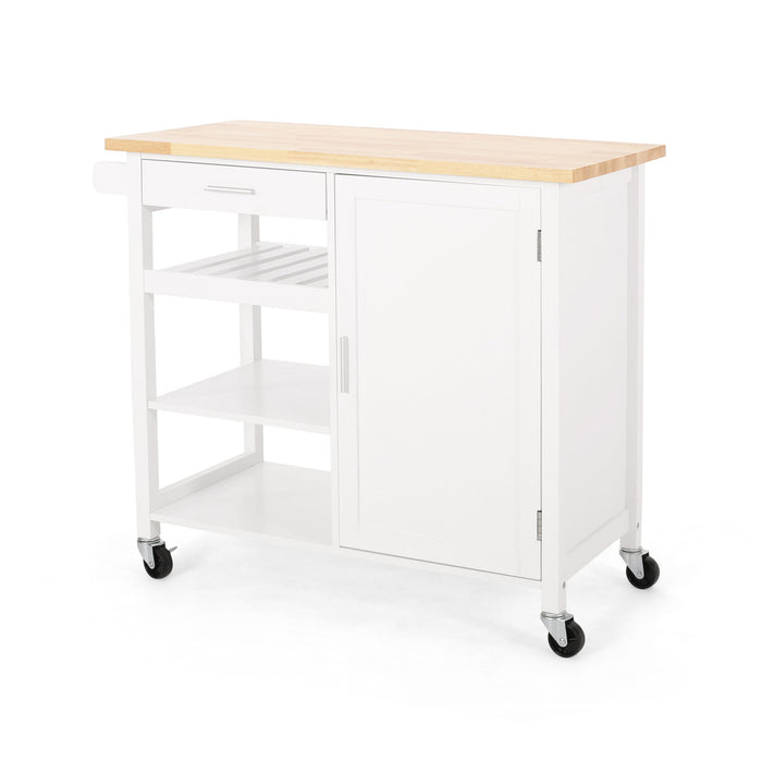 Contemporary Design Kitchen Cart With Wheels