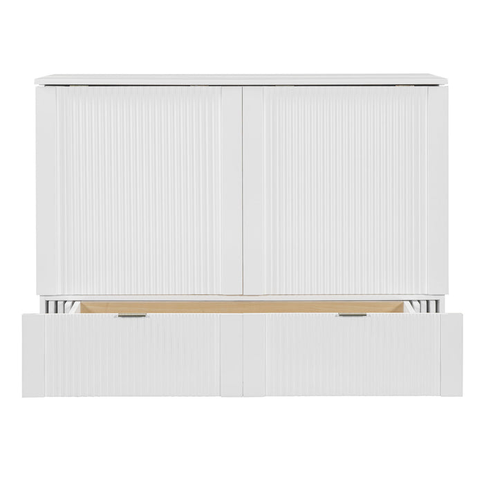 Murphy Bed With Drawer And A Set Of Sockets & USB Ports, Pulley Structure Design