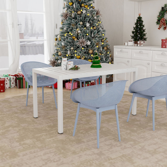 4 Pack Lounge Chair Set With Long Table