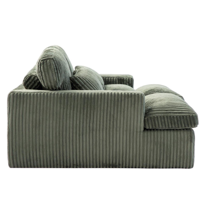 Double Chaise Lounge Chair, Oversized Upholstered Sleeper Cloud Couch