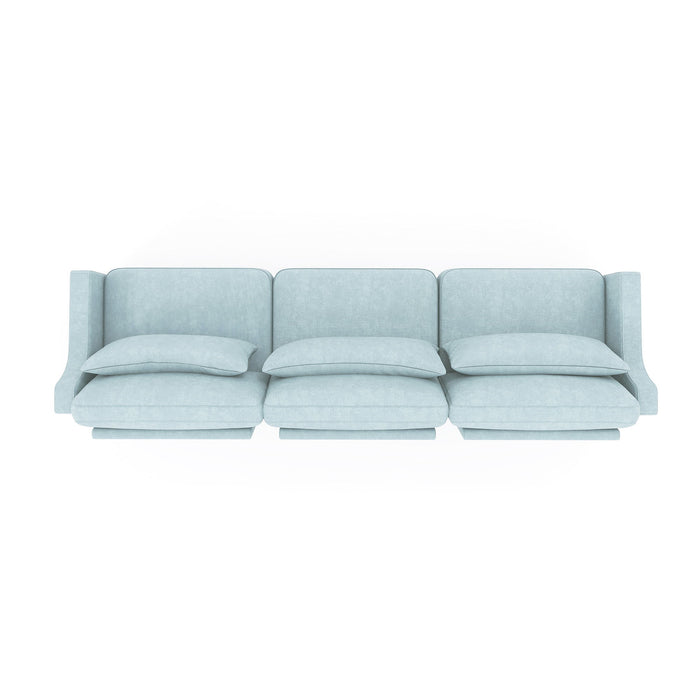 Elegant Sofa With Ergonomic Design And Lumbar Pillows