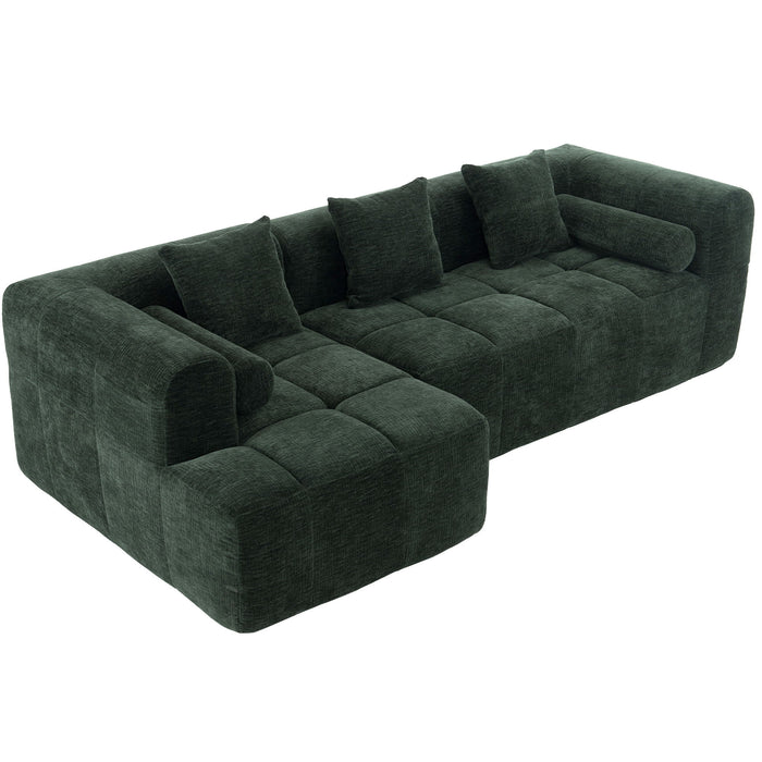 Sectional Free Combined Sofa With 2 Side Pockets