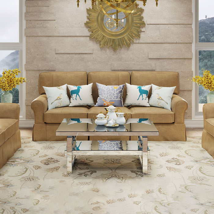Square Coffee Table For Living Room - Silver