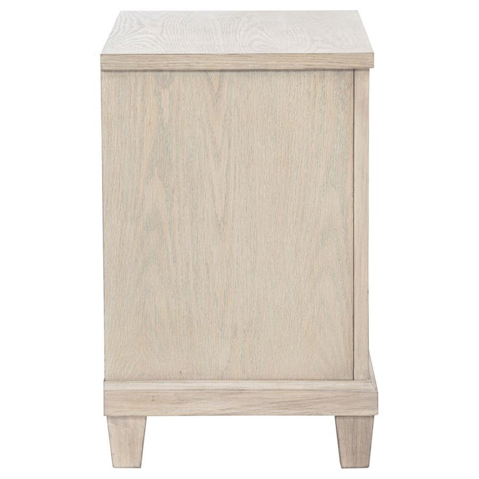 Pembroke - 2-Drawer Nightstand Bedside Table - Washed Oak
