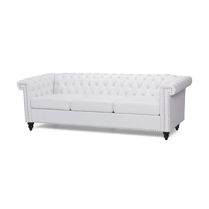 Chesterfield Style 3 Seater Sofa With Deep Button Tufting