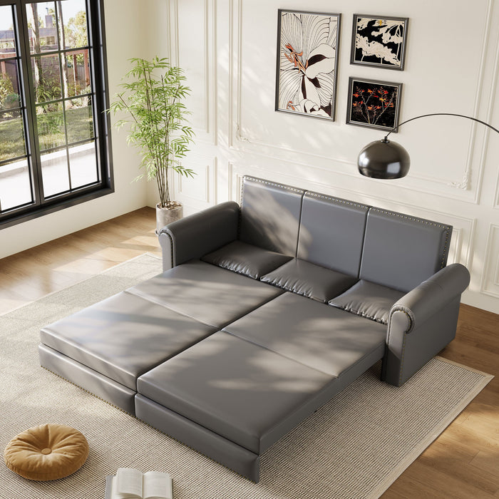 Chesterfield Sofa & Pull Out Bed