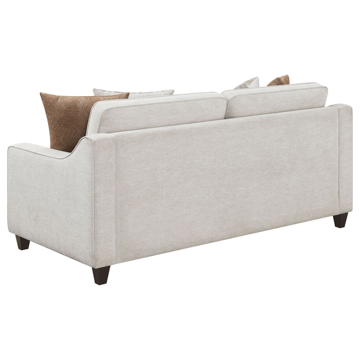 Mahaffey - 2 Piece Track Arm Living Room Set - Beige