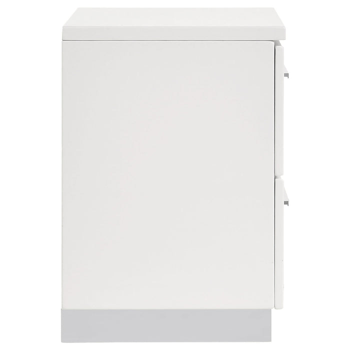 Dulcey - 2 Drawer Nightstand - Gloss White