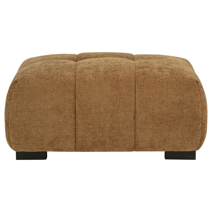Octavia Upholstered Rectangular Ottoman Amber
