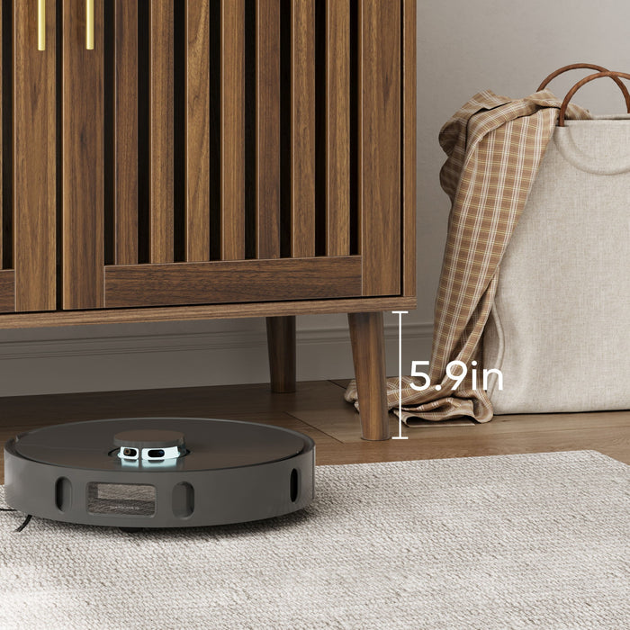 Grille Striped Sideboard Buffet Cabinet With Storage