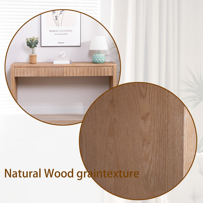 Modern Console Table With 4 Drawers, Entryway Table