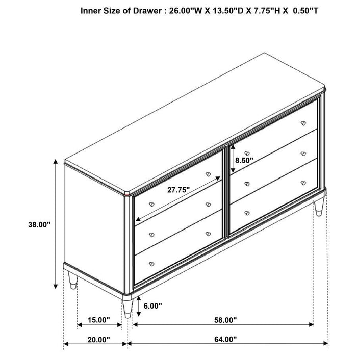 Emberlyn - 6-Drawer Dresser