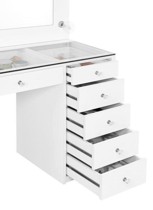 Acena - 7-Drawer Vanity Set With Lighting