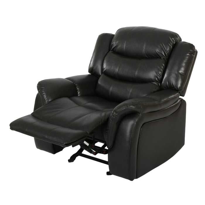 Classic Design Recliner, Upholstery Recliner, Glider Recliner - Black Berry